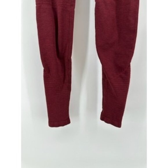 Alphalete Maroon Amplify Compression Leggings Gym Workout Fitness Athleisure - Picture 4 of 10